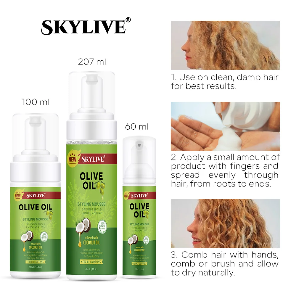 Private Label Hair Products Foam Styling Strong Hold Hair Foam Mousse Dreadlocks for Curly Hair
