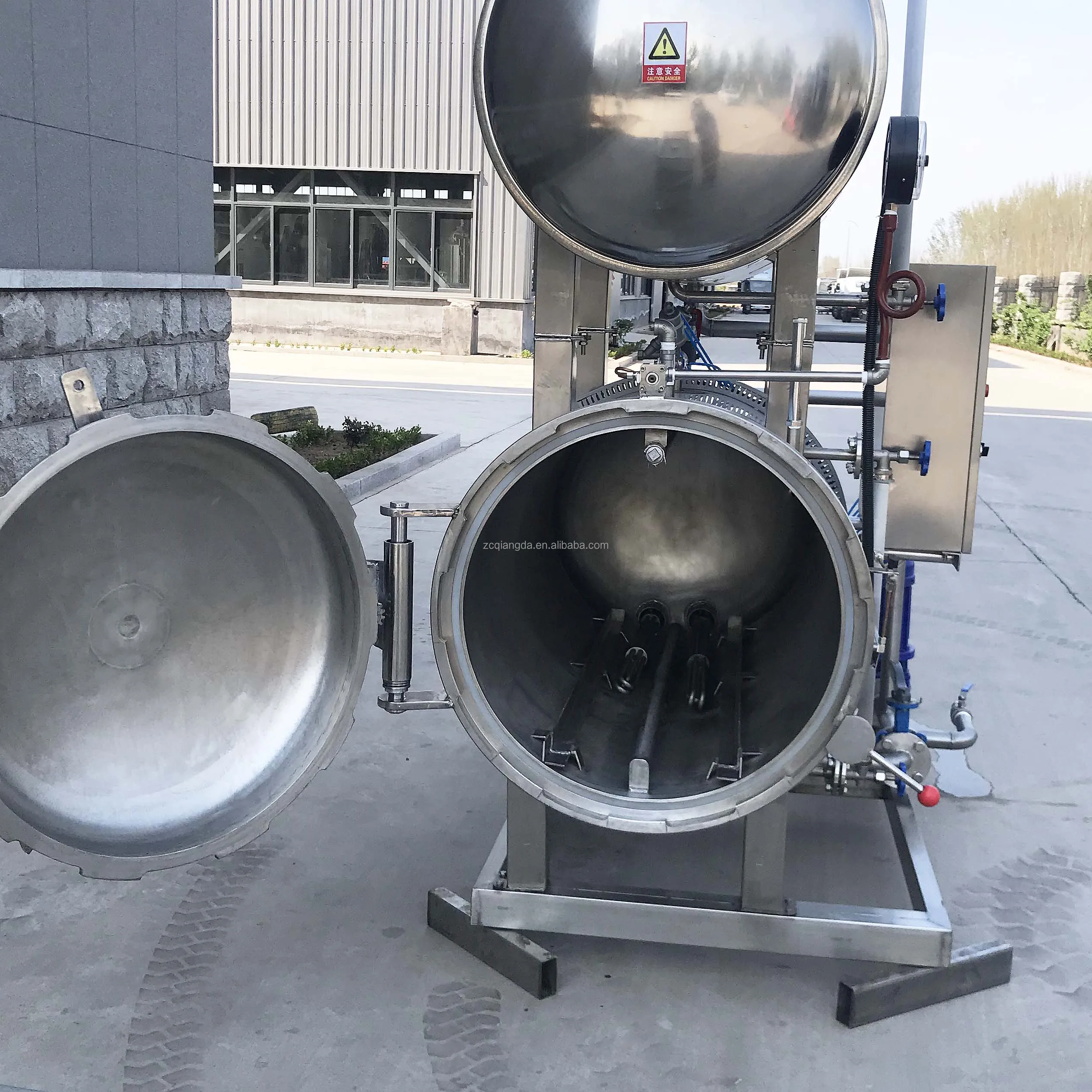 QD-600  Double layer hot water circulation autoclave retort  for food/canning