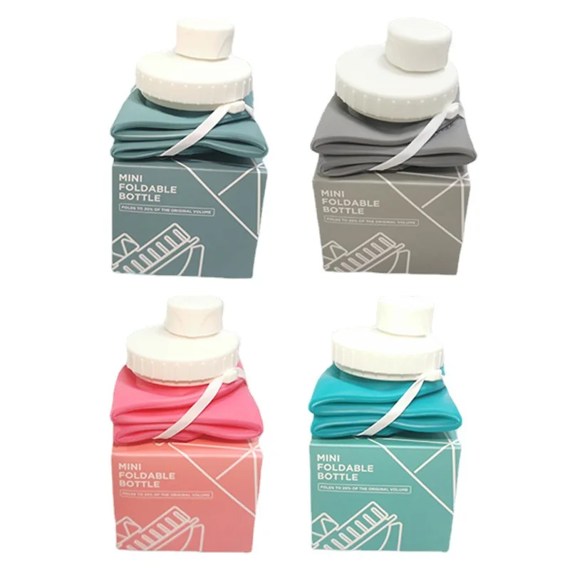 New design 600ml environmental portable folding water bottle collapsible Silicone sport water bottle