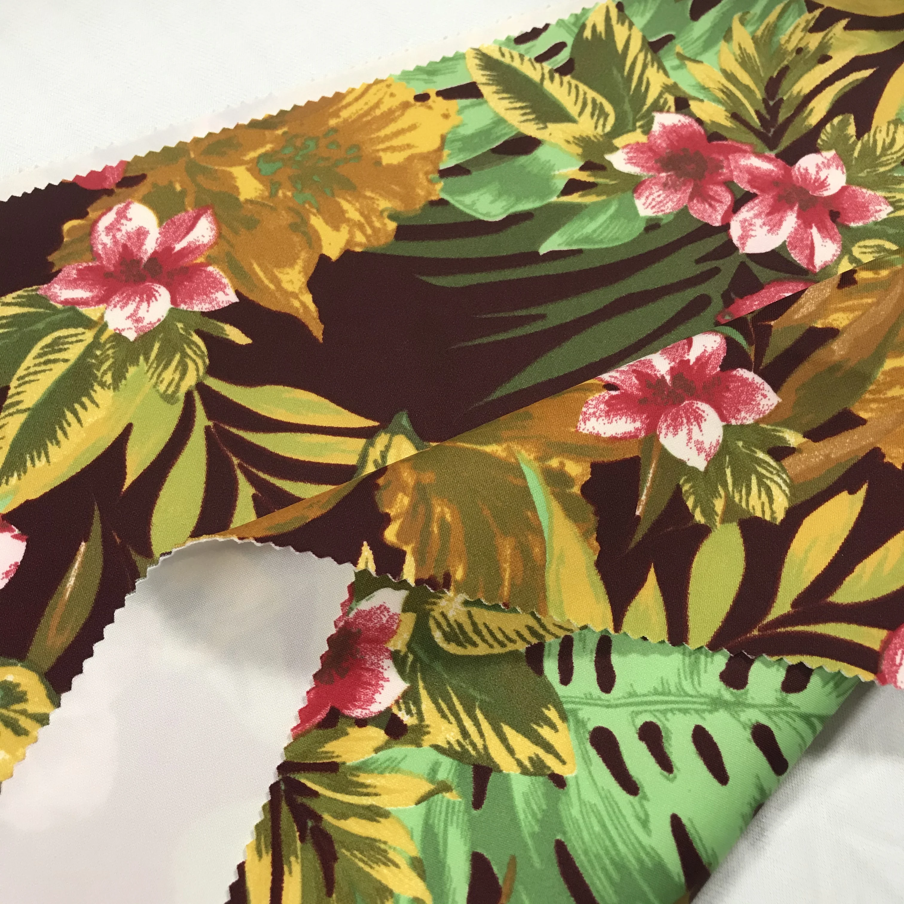 Textile Plain Knitted Fabric Scuba Poly Air Layer Fabric In Stock Polyester Four Way Stretch Spandex Fabric