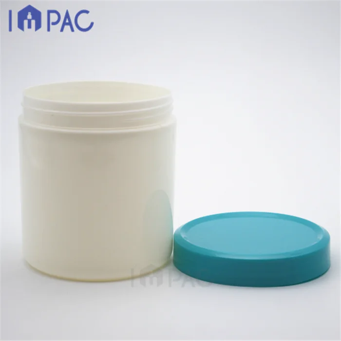 body cream empty 16 ounce plastic jar with lids white pomade containers