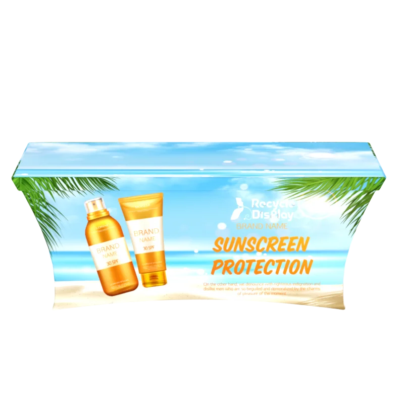Custom Design Trade Show Table Cover Advertising Fitted Table Cloth With Your QR Code Printed