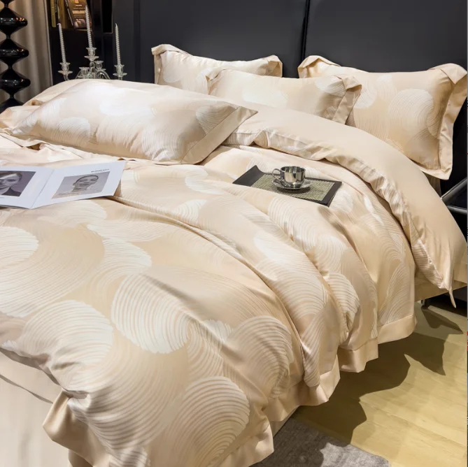 Queen and King Size Tencel Bedding Set - Luxury Lyocell with Soft Bed Sheet and Duvet Cover