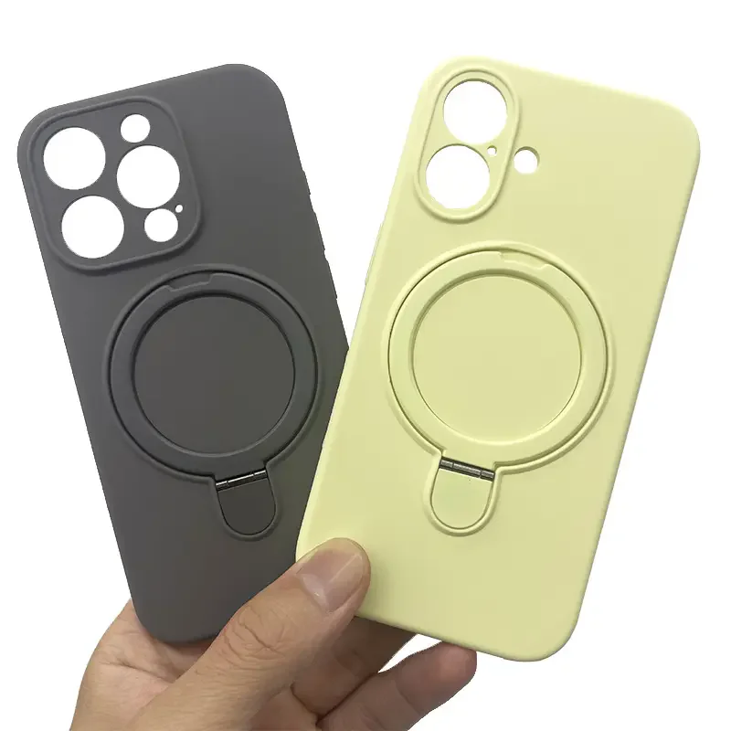 Новый Магнитный чехол для iPhone 15 16 Pro Max Поворотный чехол-подставка силиконовый чехол-держатель