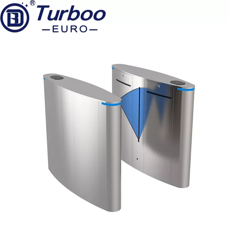 Smartest Fingerprint Access Control Flap Barrier  Gate Recognition Bar Code Ticket Barrier Flap Turnstile Gate For Stadium