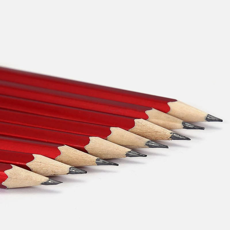 DASHENG Custom 10 Pcs Hexagon Wooden HB Pencils with Topper Eraser for School Office Promotional Writing Pencil