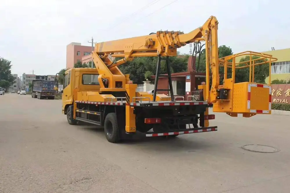 12 14 16m aerial platform truck working