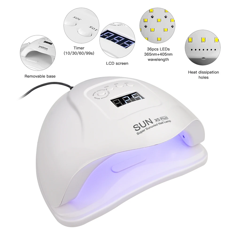 Портативный Профессиональный автоматический сенсор 80 Вт сушилка Светодиодная УФ-лампа для