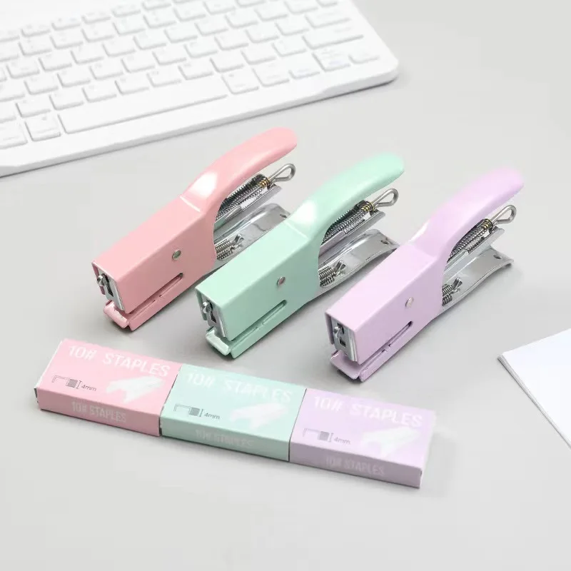 Stationery Set Color Stapler and Labor-Saving Staples Remover