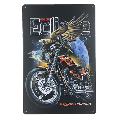 Wholesale Metal Vintage Retro Tin Signs Decoration Motorcycle