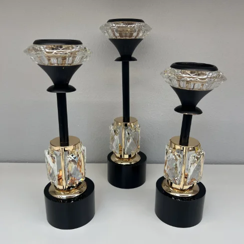 Элегантный черный хрустальный подсвечник элегантный канделябры для украшения дома и пасхального стола Свадебный праздничный центральный элемент
