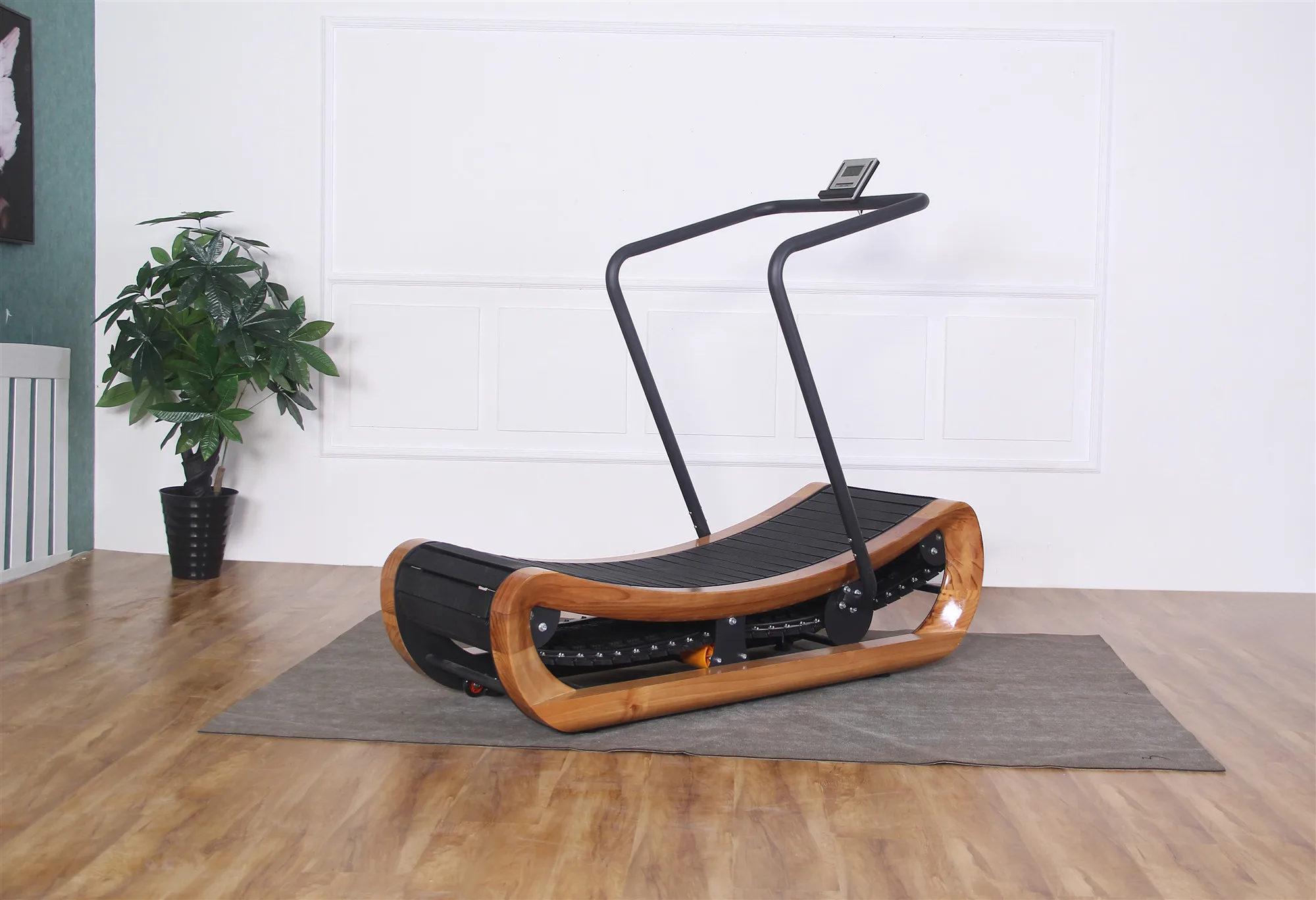 New Design Wooden Curved Treadmill Fitness Gym Equipment Machine Sir Runner