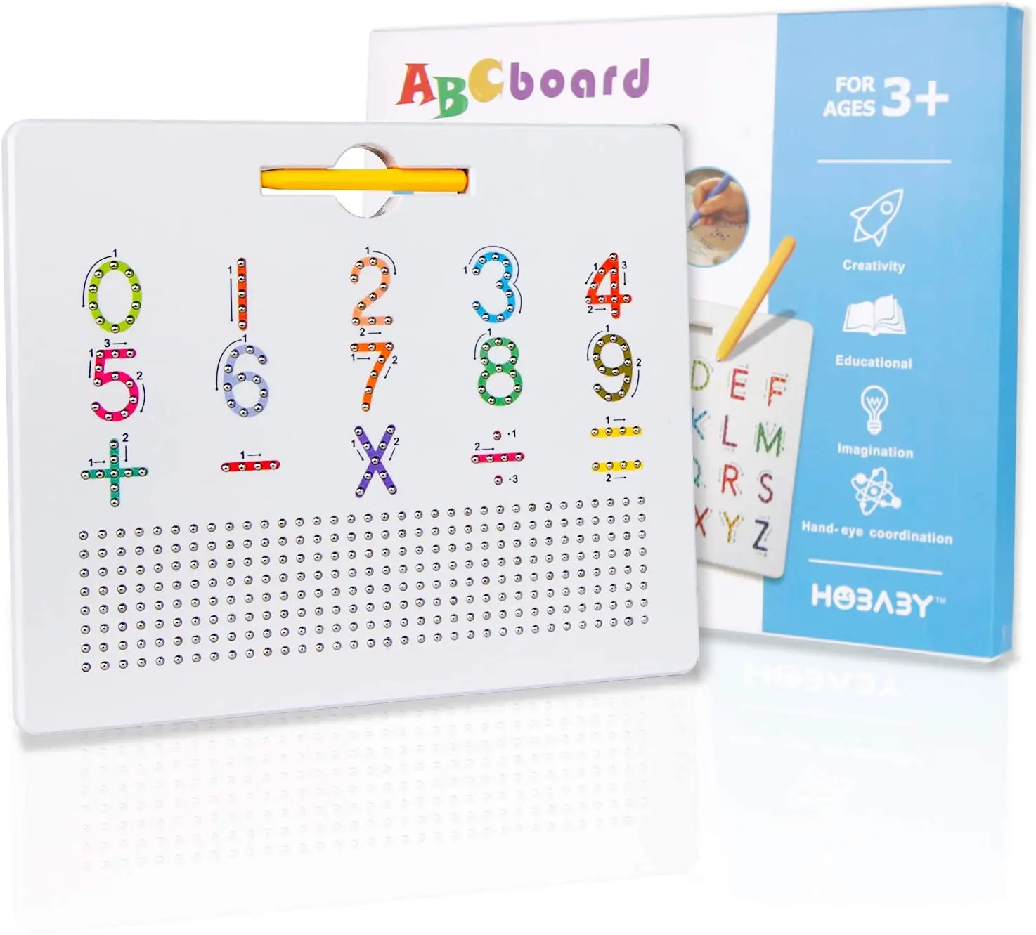 2 in 1 Double Sided Upper & Lower Case Magnetic ABC Letter And Number Board For Kids