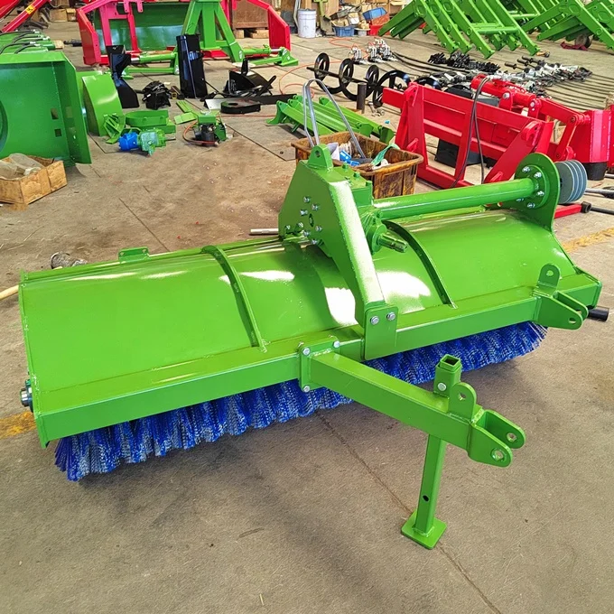 China SAMTRA !! tractor front mounted snow sweeper, sweeping machines for tractors/Skid steer loaders