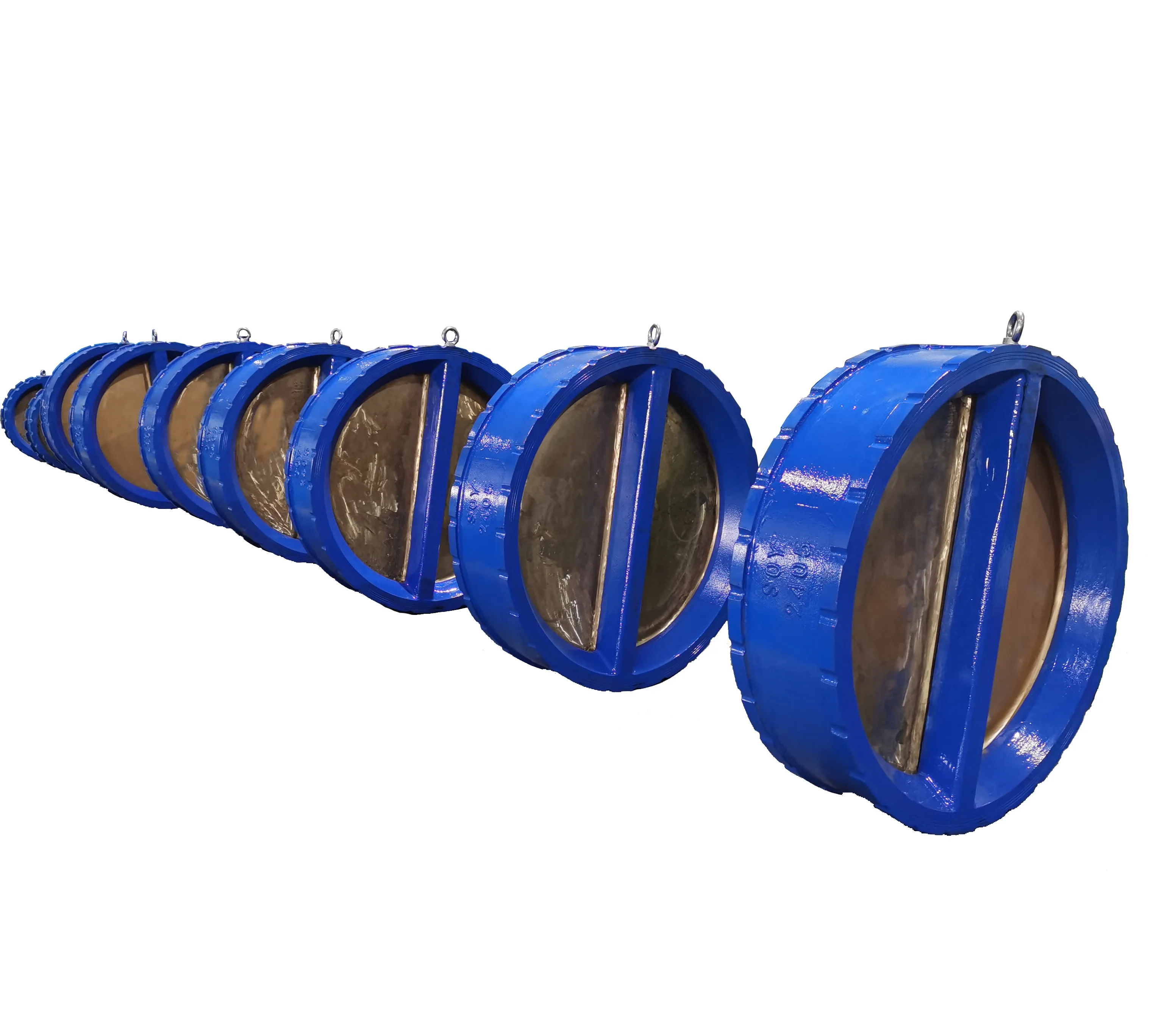 DN1000 PN10 DI Double Door Check Valve with Aluminum Bronze C95400 disc for SeaWater