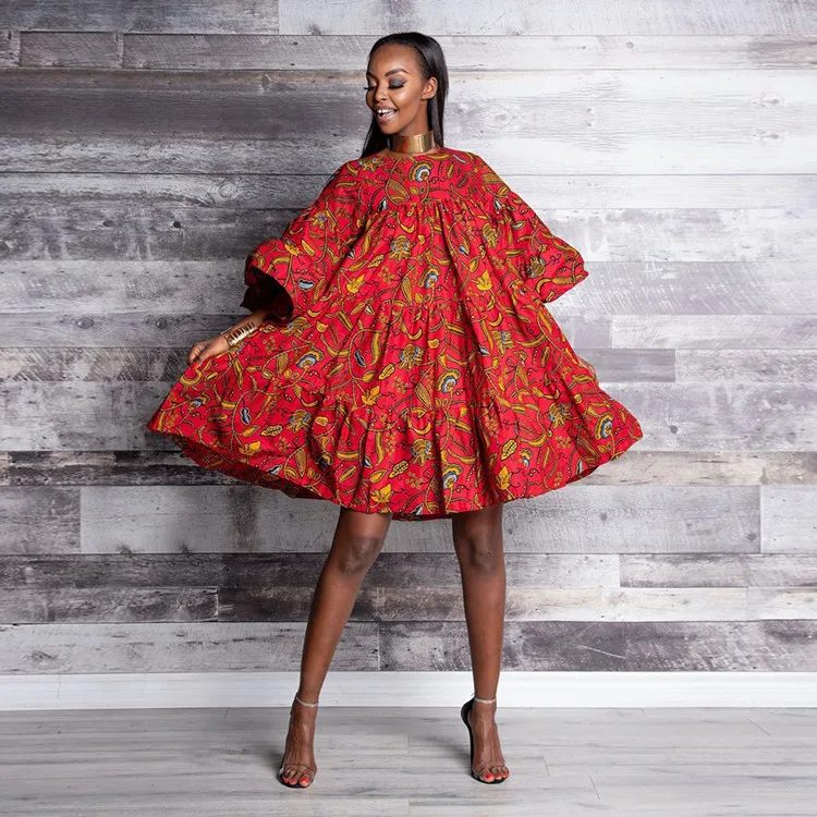 2020 new design women casual dresses African print design kitenge dresses for women