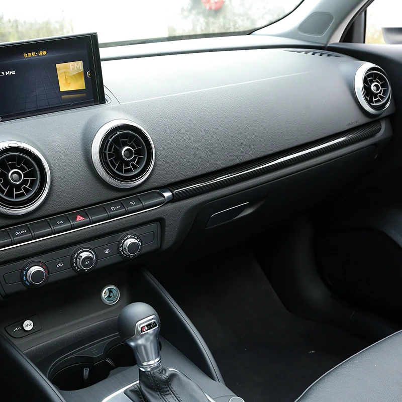 
Replacement Carbon Fiber Interior Trim Dashboard cover Trim Styling console cover for AUDI A3 V8 2014-2020 