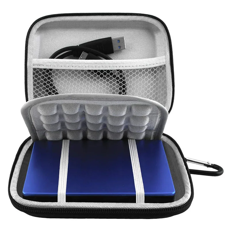 Eco-friendly PU leather waterproof power bank carry case EVA travel case for power charger storage box for electronics