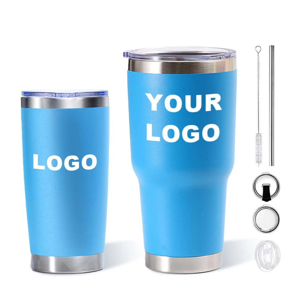Wholesale 20Oz 30Oz Powder Coated Vaso Tumbler Stainless Steel Insulated Thermal Coffee Mug Warmer Custom Mugs Coffee