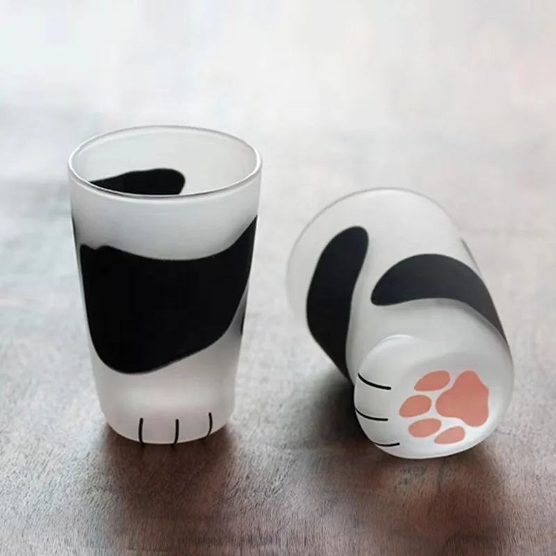 Creative Frosted Cat Claw Glass Water Coffee Cup