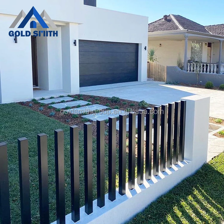 Factory Supply Customized Preassembled Infilled Wall Panels Wood Grain Outdoor Garden Aluminum Fence