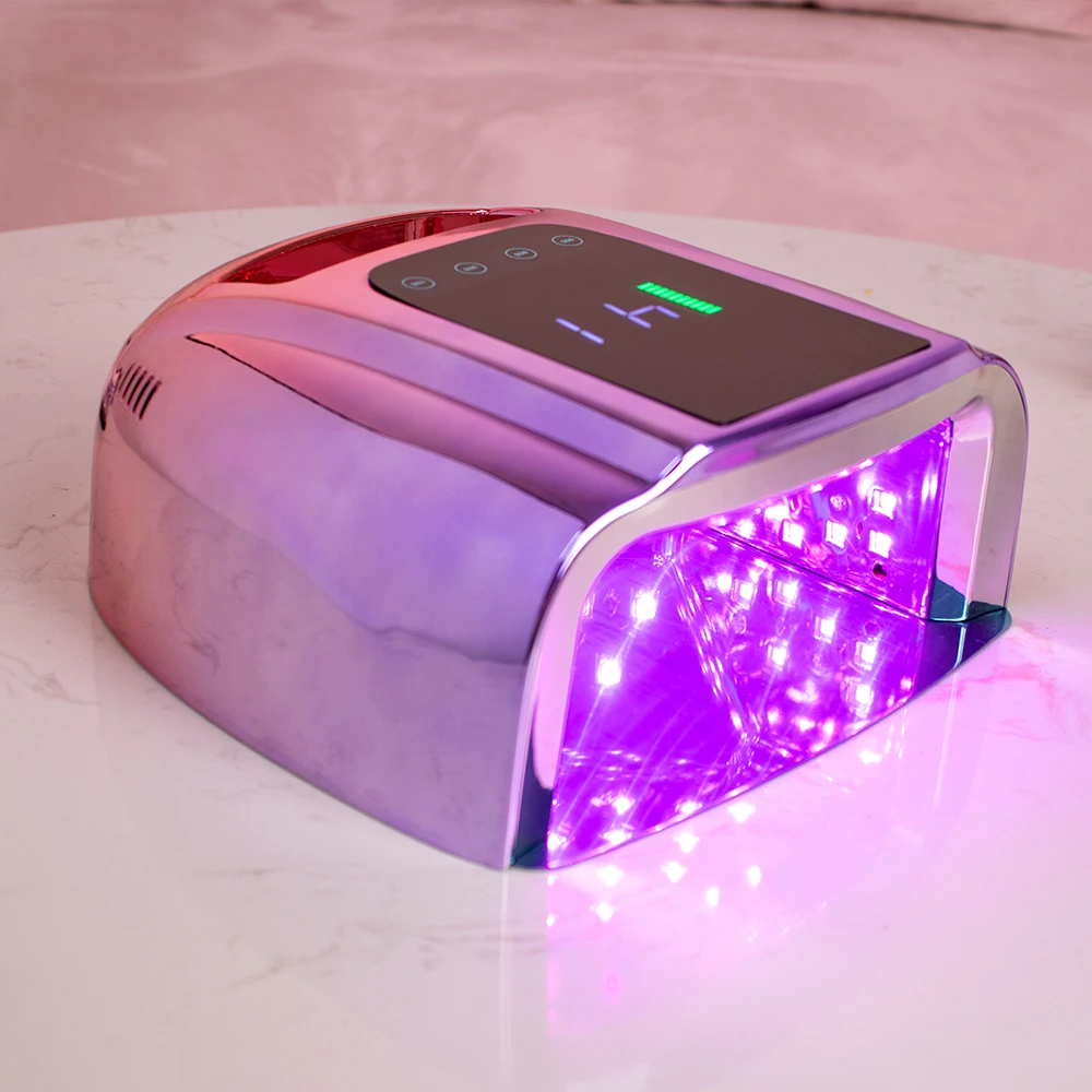 96W RED light New High Power Rechargeable Cordless LED UV Nail Lamp Dryer 365+405nm For Nails Gel Polish Can Private Label