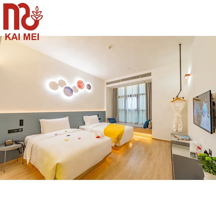 Modern Wooden Bed for E-Bedroom Home Living Room Hotel Apartment Bathroom Villa Kitchen Laundry Furniture