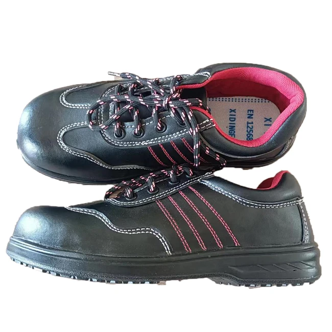 Waterproof leather upper safety shoes Women lightweight safety shoes OEM best work shoes