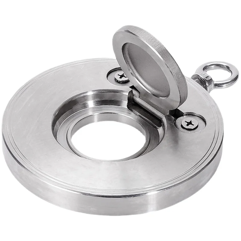 304 316 Stainless Steel Straight Through Ultra-Thin Wafer Check Valve Flip Plate One-Way Valve