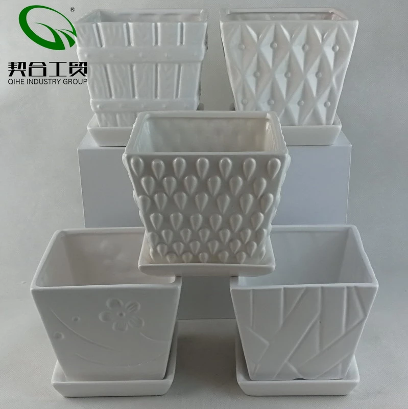 
spring Mini cute ceramic planter pots with saucer sheep decorative flower pot animal planters wholesale Easter Customized 