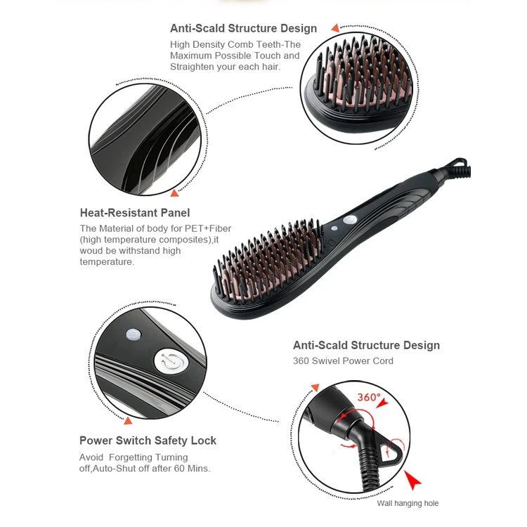 Comb Straightener Curler Salon Negative Electric Blow Spin Dryer Rotating Brush One-step Hair Dryer And Volumizer Hot Air Brush