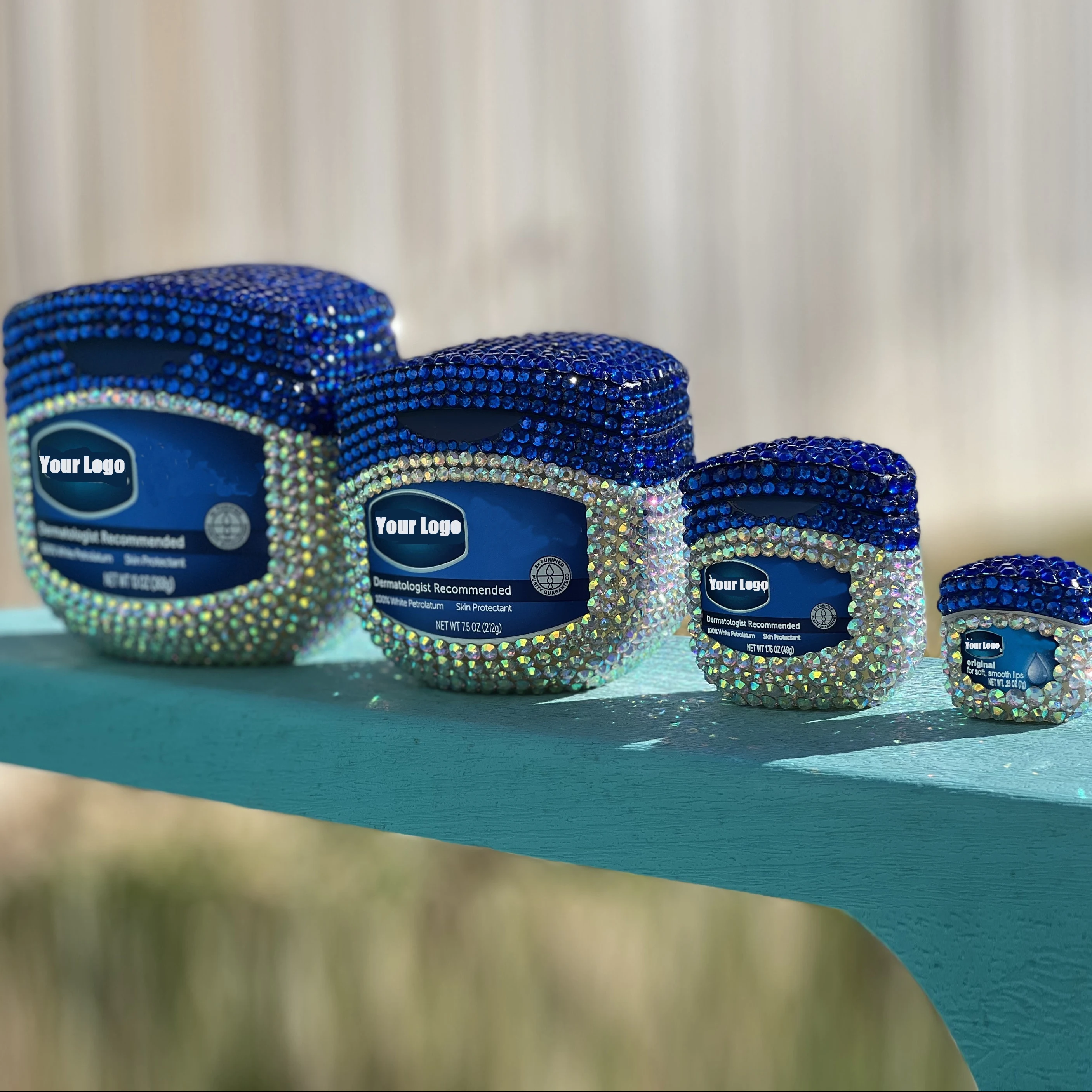 Healing Jelly Balm Rhinestone Bling Mini  Lip Therapy Bling  Crystal BLING  Lip Balm