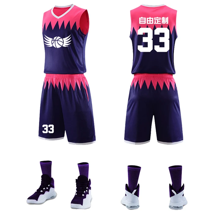 Custom sublimated basketball uniform latest design black and red basketball jersey design