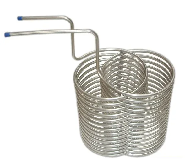 Double helix wort cooler/wort chiller