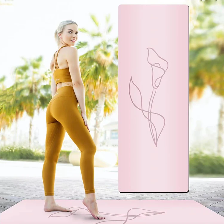 Biodegradable High Solid PU Rubber Yoga Matte Frosted Polyurethane Leather Yoga Matts