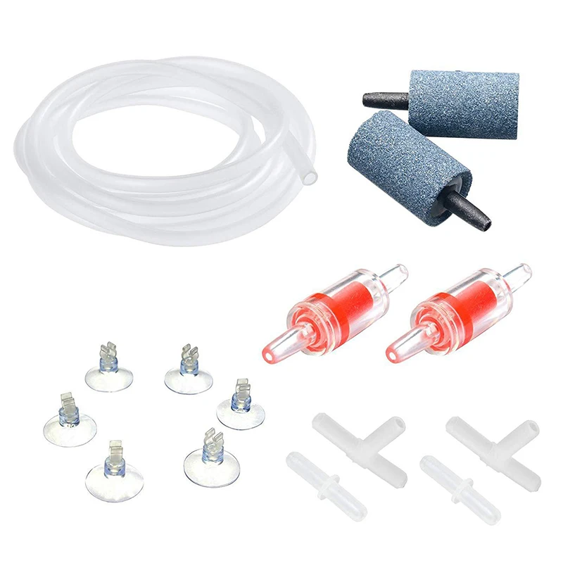 Bubble stone suction cup air tube set  Plastic One-Way Non-Return Check Valve for Aquarium and Fish Tank Air Pump Use