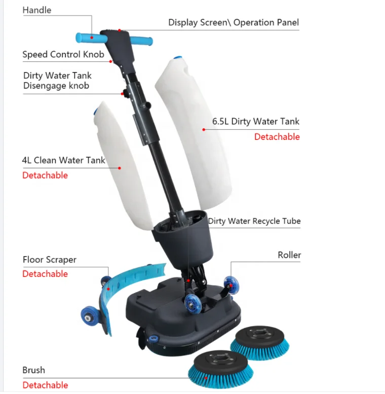 wireless floor scrubber vacuum