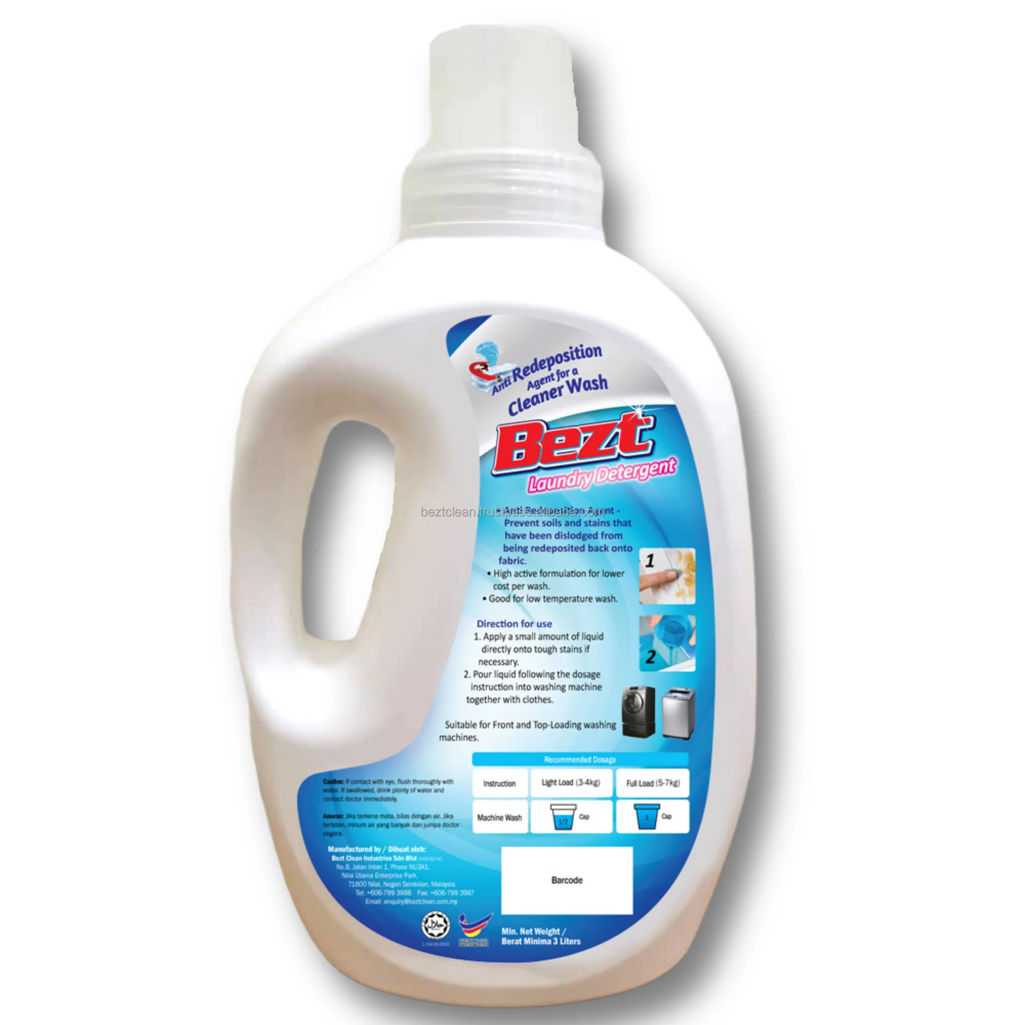 Eco-Friendly 3L Laundry Liquid Detergent