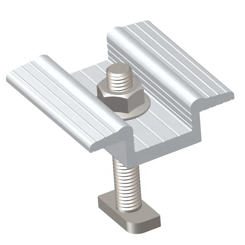 Крыше алюминиевая панель для солнечных батарей PV кронштейн Средний конец