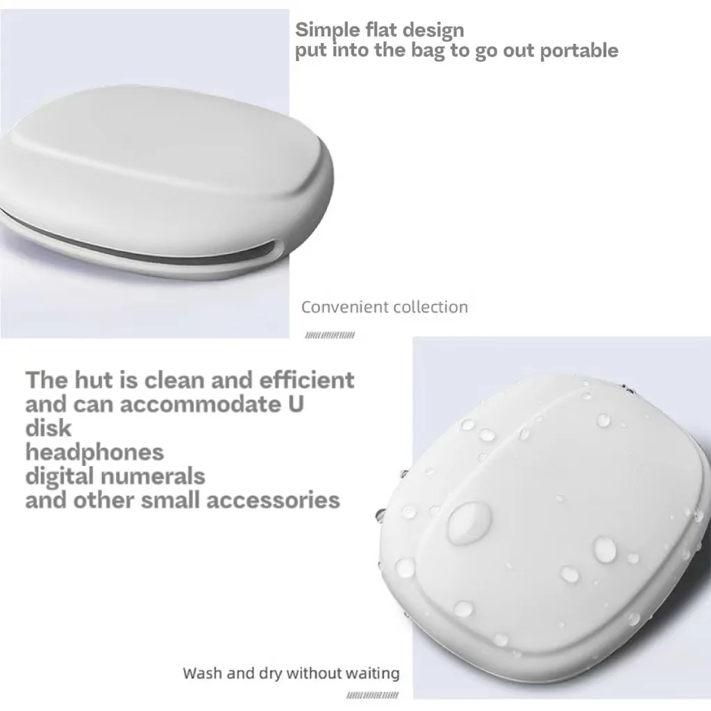 Simple and Stylish Mobile Phone Data Cable Organizer Bag Mini Silicone Headphones Portable Protective Storage Bag