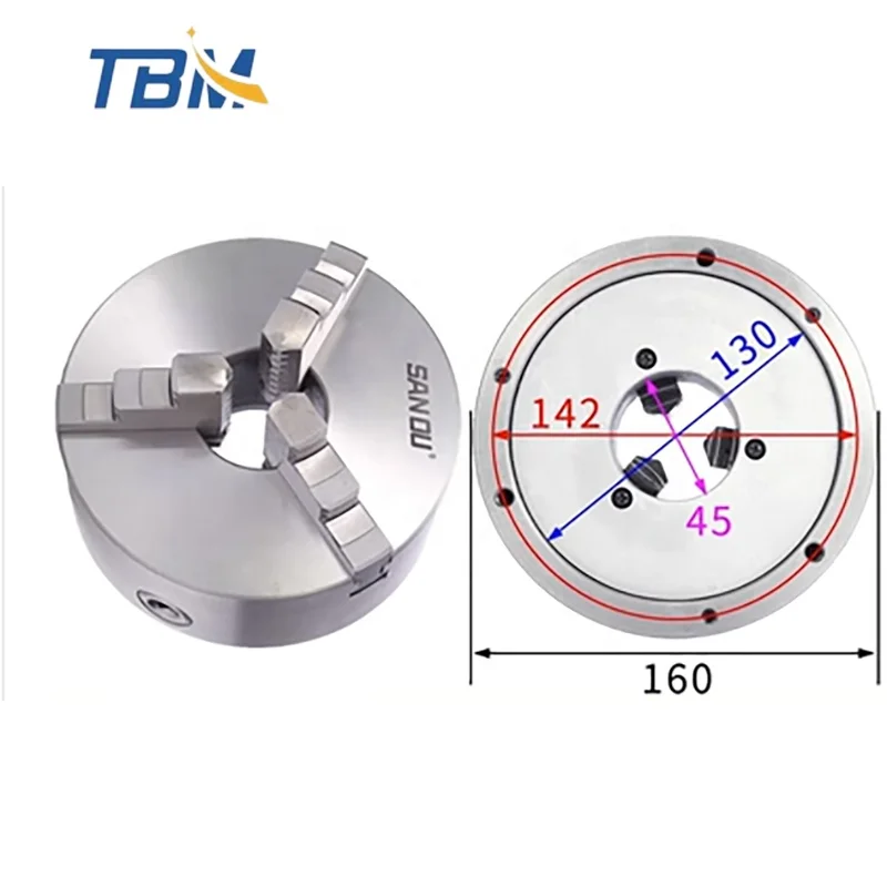 Self Centering Chuck 3 Jaw Lathe Chuck K11 Series 3' 4' 5' 6' 8' 10'