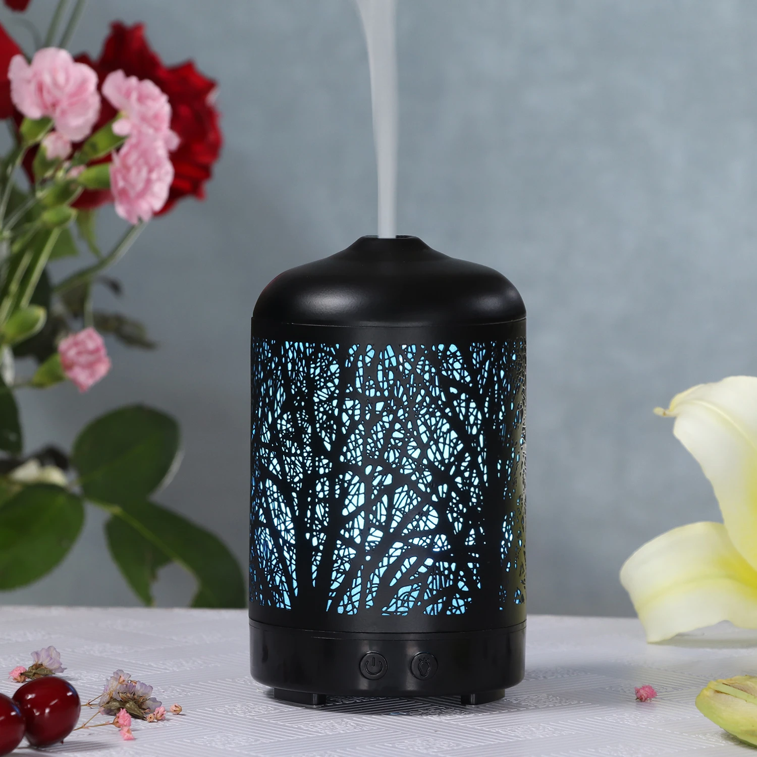 popular design essential oil diffuser metal black tree aromatherapy diffusers Europe style oil diffuser MJ0160