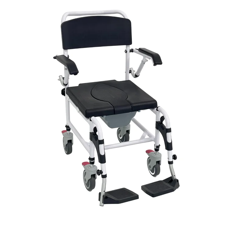 Bliss Medical Folding fold steel commode chair bedpan disable toilet wheel chairs bath chairs shower wheelchairs