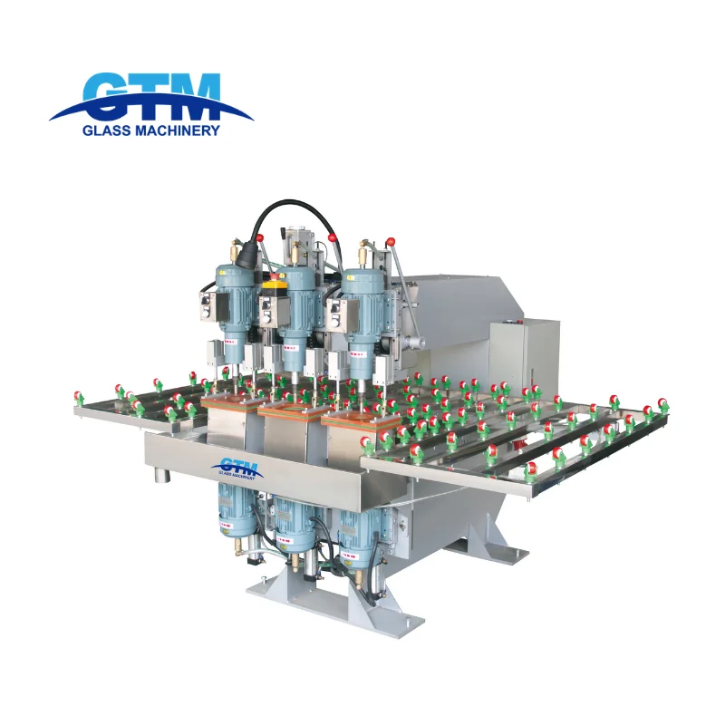 3 Heads Glass Horizontal Low Price Portable 3-24mm Drilling Machine Glass