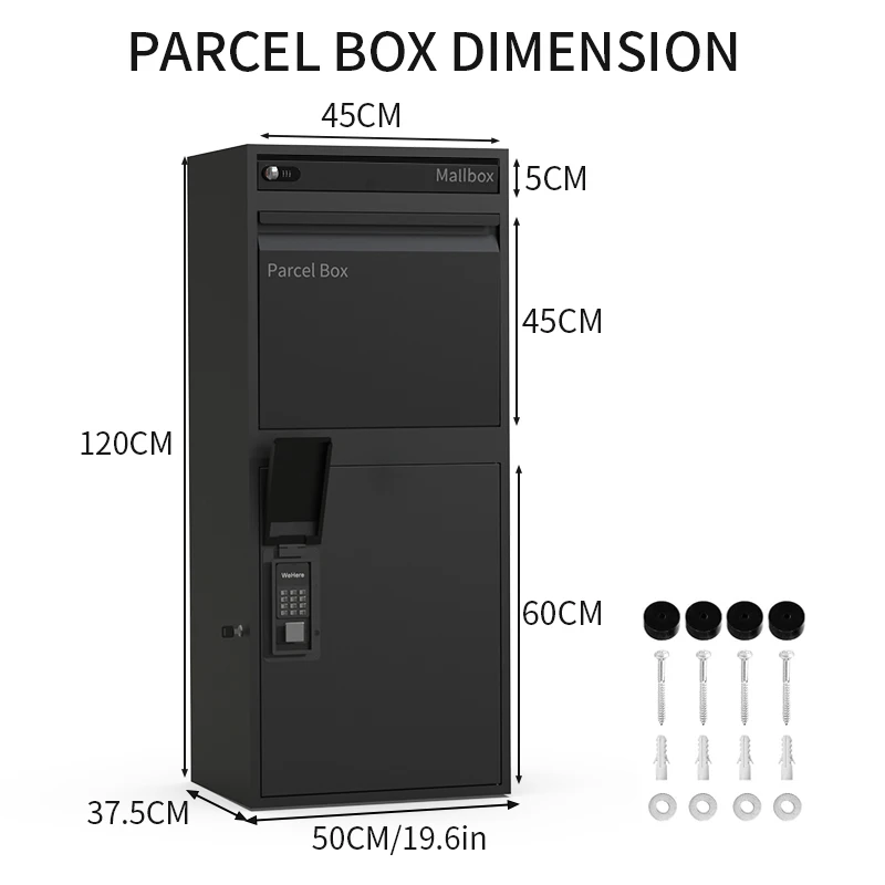custom large smart letter box post newspaper drop box  parcel delivery box outdoor mailbox