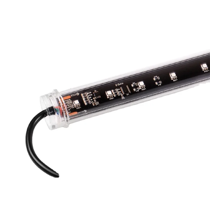 DMX512 vertical lighting rgb rgbw full color 3D digital dmx led tube DMX 3D Clear Tube can be suspended from the in club