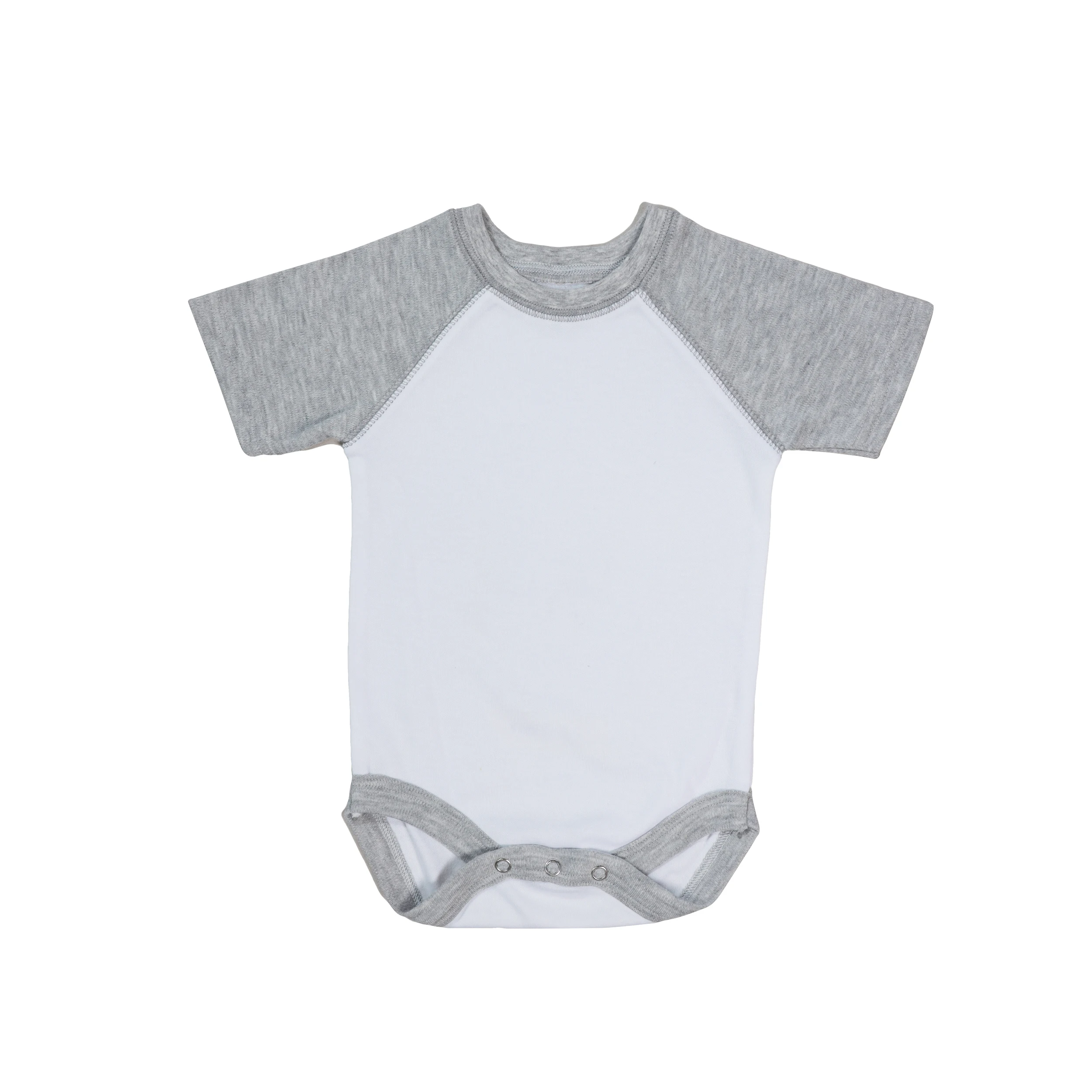 Baby Long Sleeve Onesi w/ Mittens 65% Polyester 35% Cotton Blend White