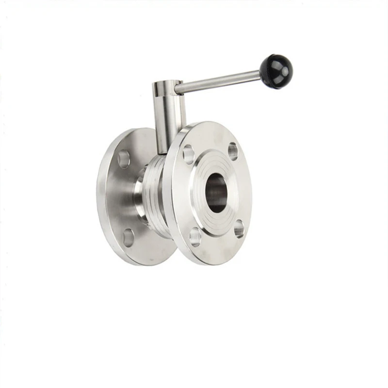 Food Grade Sanitary 304 Double Flange Butterfly Valve Manufacturer Flanged type Butterfly Valve