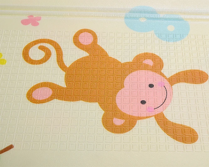 China Factory Dropshipping Xpe Folding Mat Long Operating Life Leather Play Mat Printed Crawling Play Mat