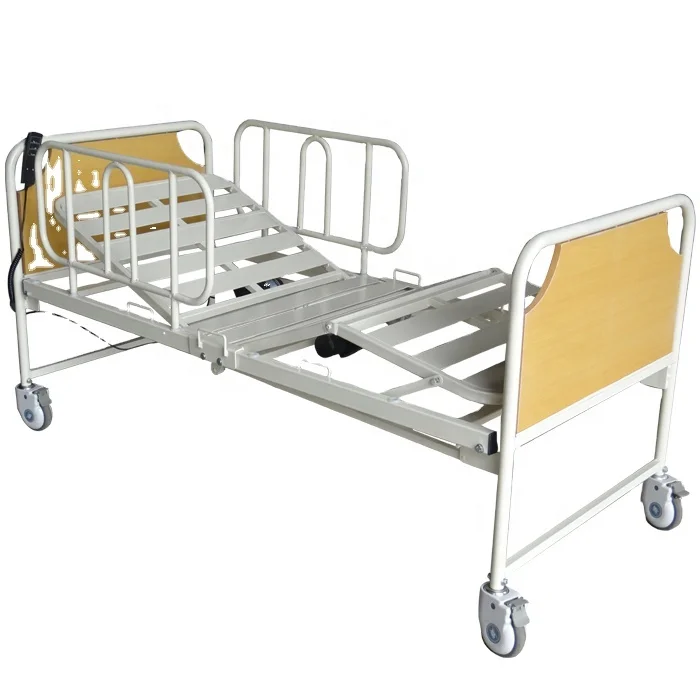 Manufactured Electric Hospital Bed MDF Board Two Functions Medical Bed Metal Folding Bed